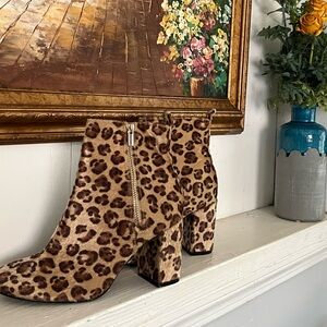 Leopard Print Ankle Boots